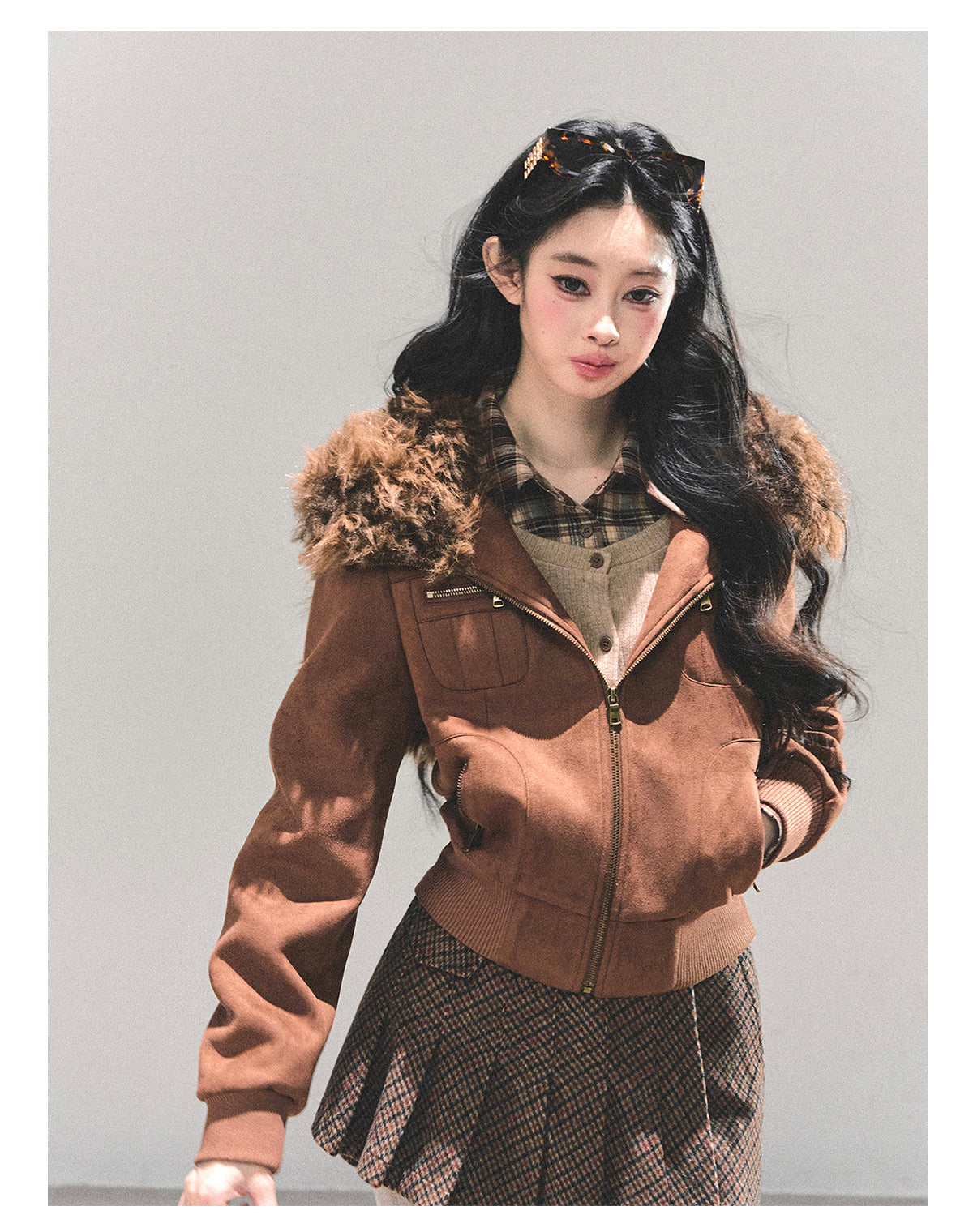 ShaoYeYan Floating Dusk Korean Lamb Fur Jacket