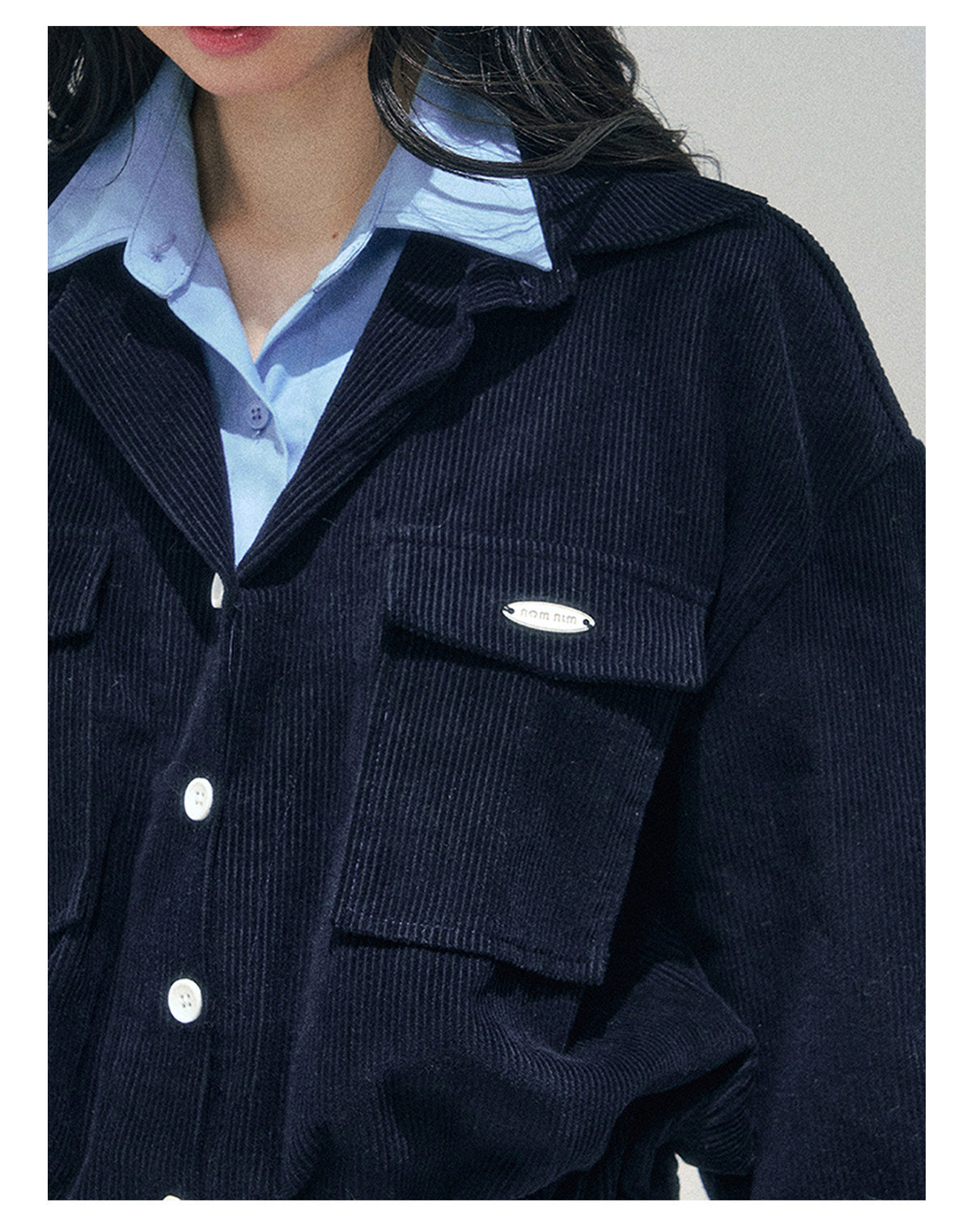 ShaoYeYan Aomalm Brewer Academy Fake Two-Layer Corduroy Dress