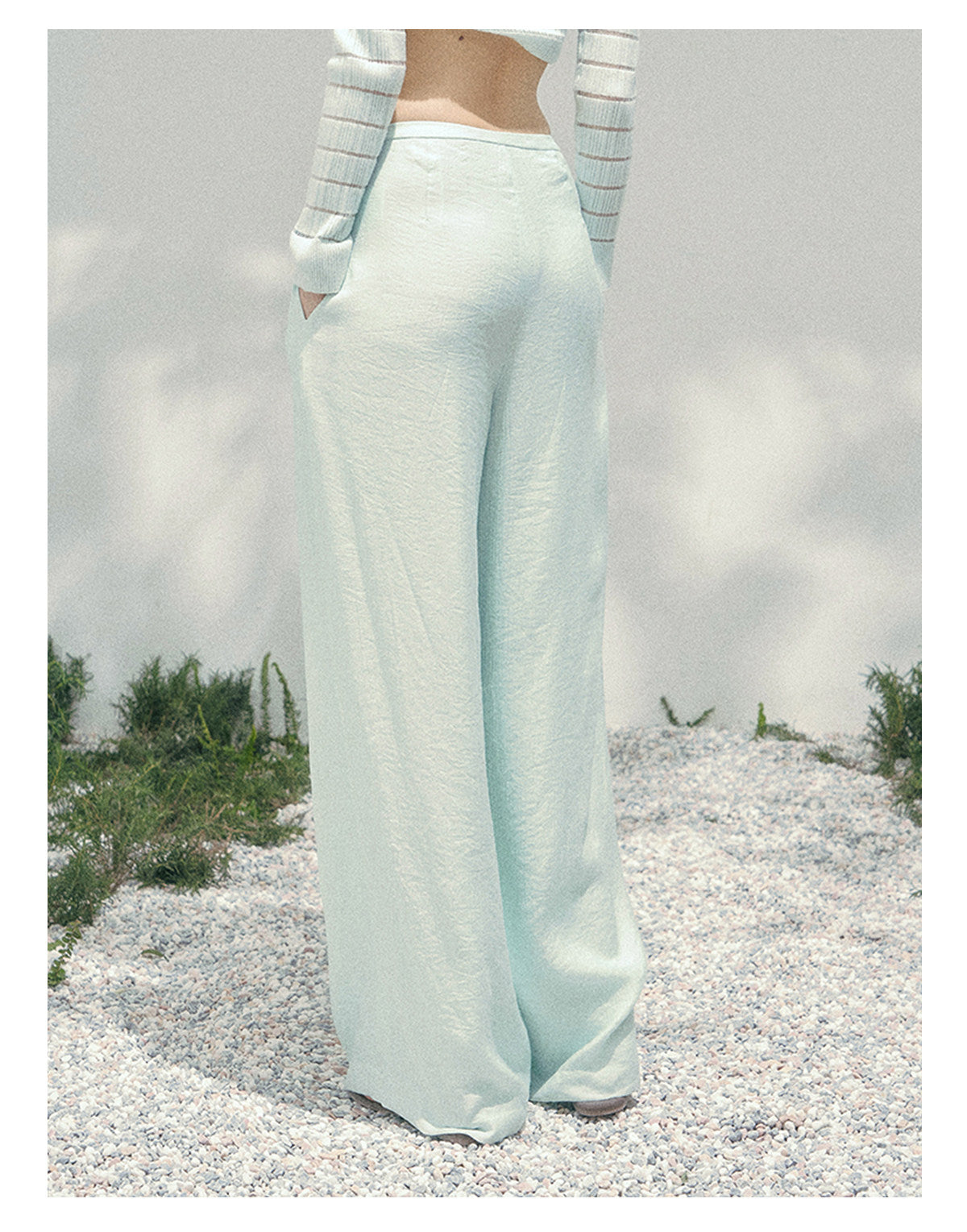 ShaoYeYan Aomalm Light Mist Wandering Wide-Leg Pants