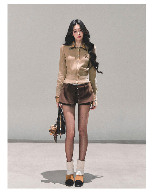 ShaoYeYan Unsent Letter Fake Two-Layer Knit T-Shirt