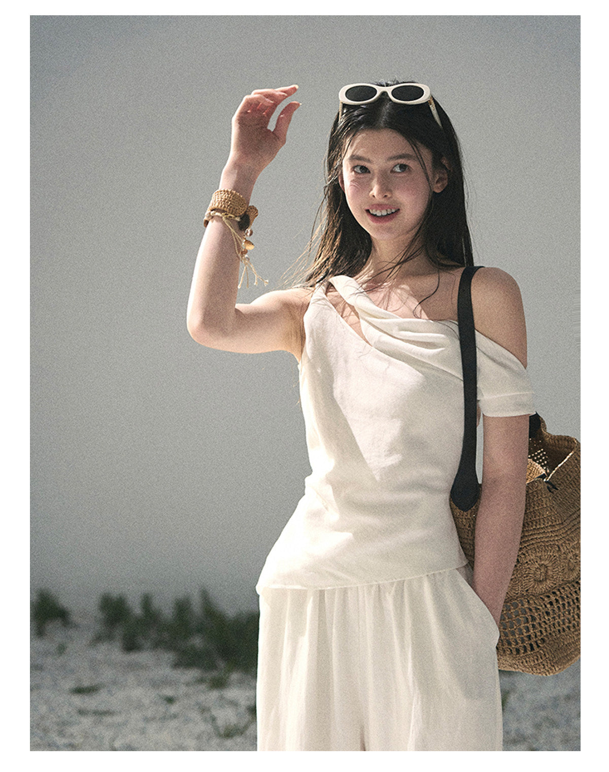ShaoYeYan Aomalm Clouds Fall on Shoulder Minimalist Casual Set