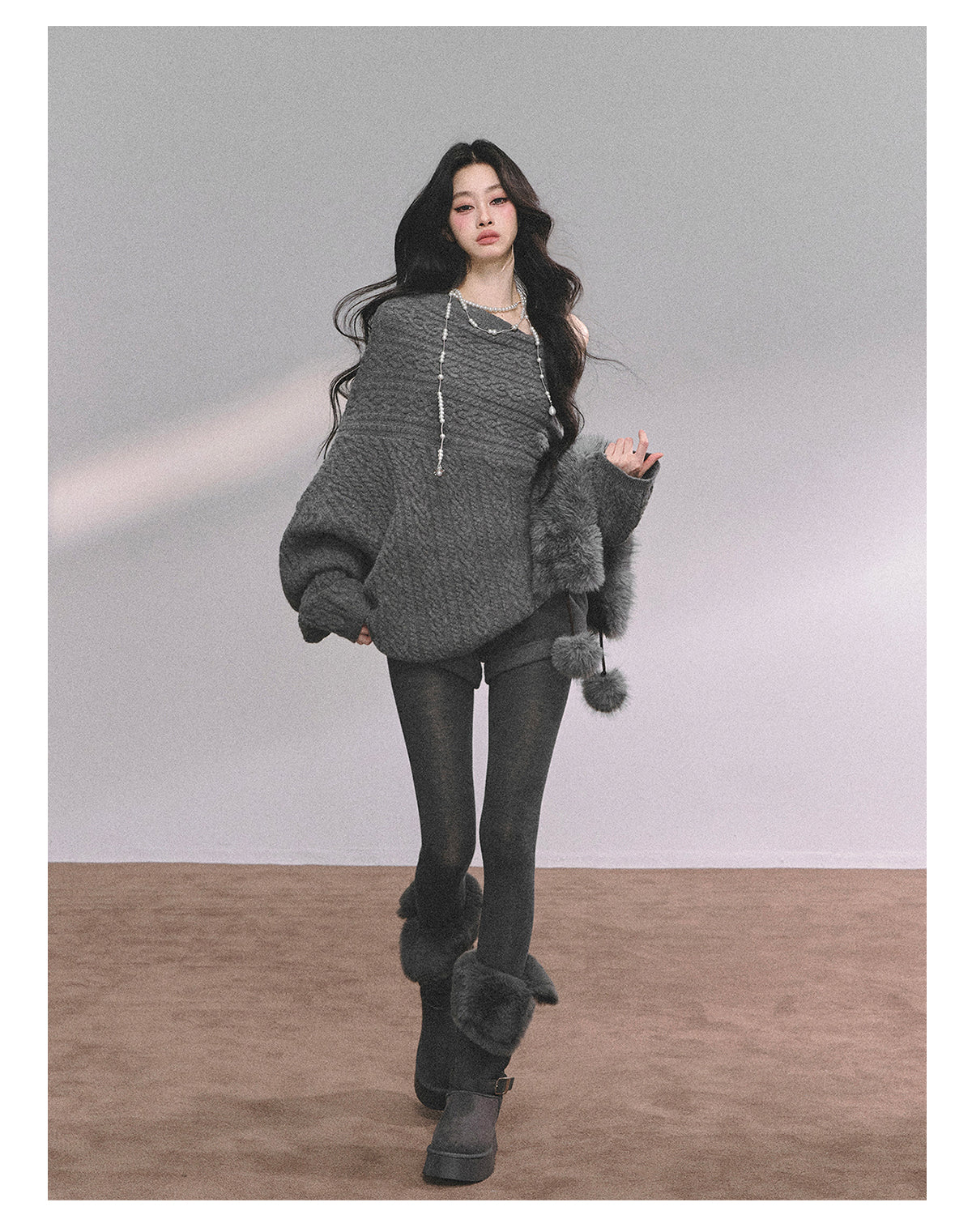 ShaoYeYan Norwegian Exchange Student Premium American Knit Cable Sweater