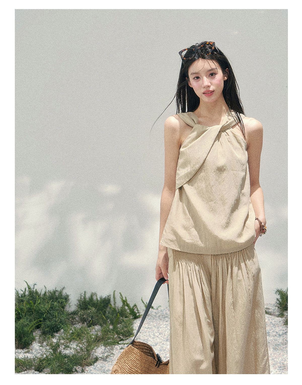 ShaoYeYan Aomalm Khaki's Gentle Breath Casual Set