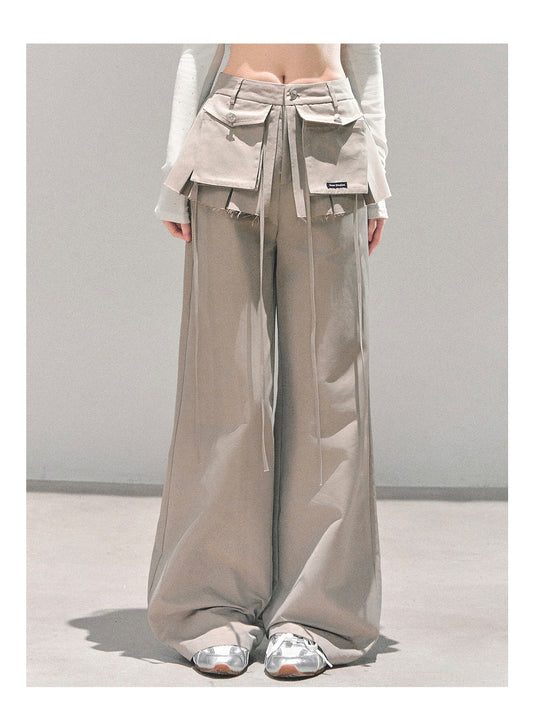 ShaoYeYan Functional Bella American Wide-Leg Pants