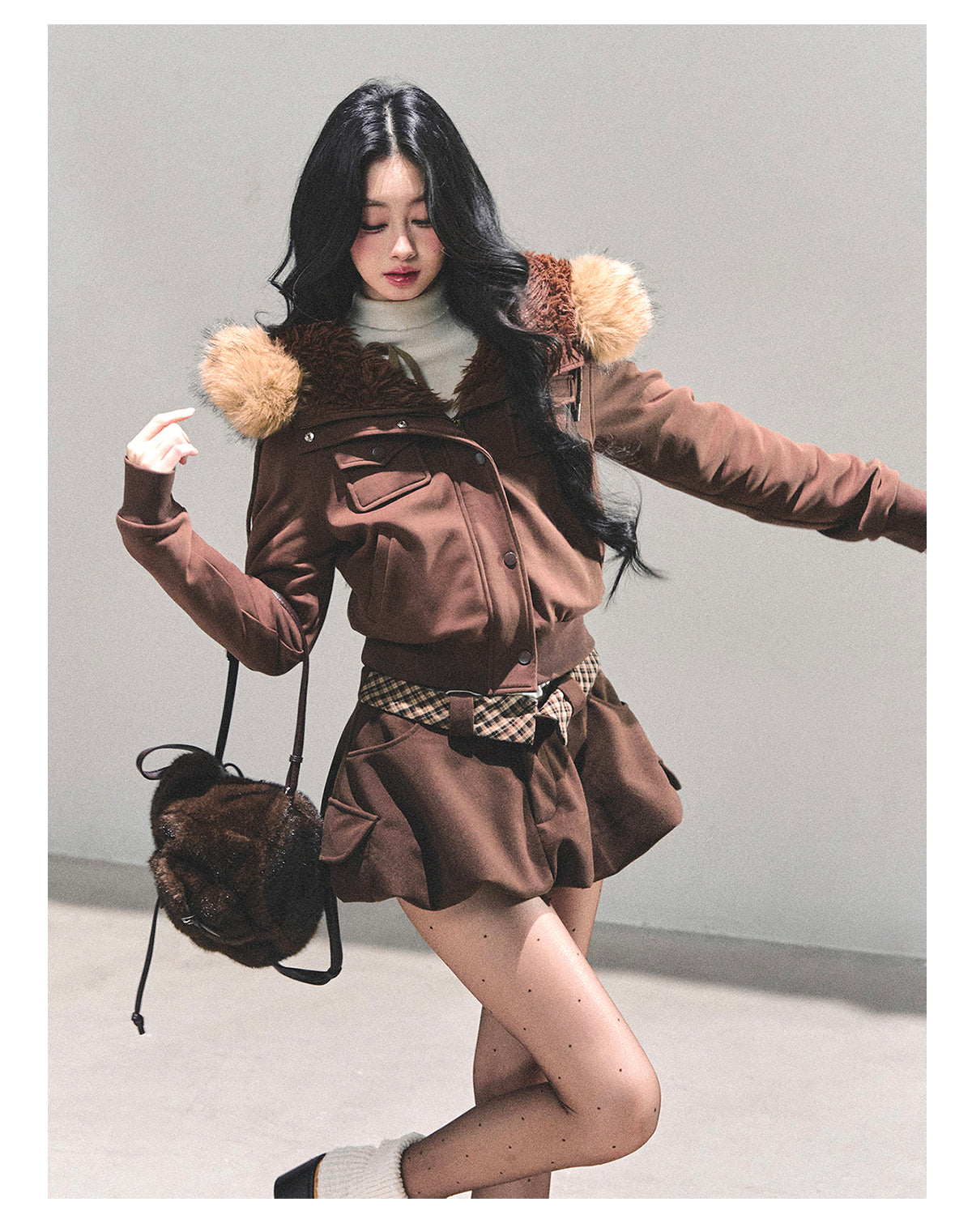 ShaoYeYan Snowflake Embrace Winter Hooded Jacket