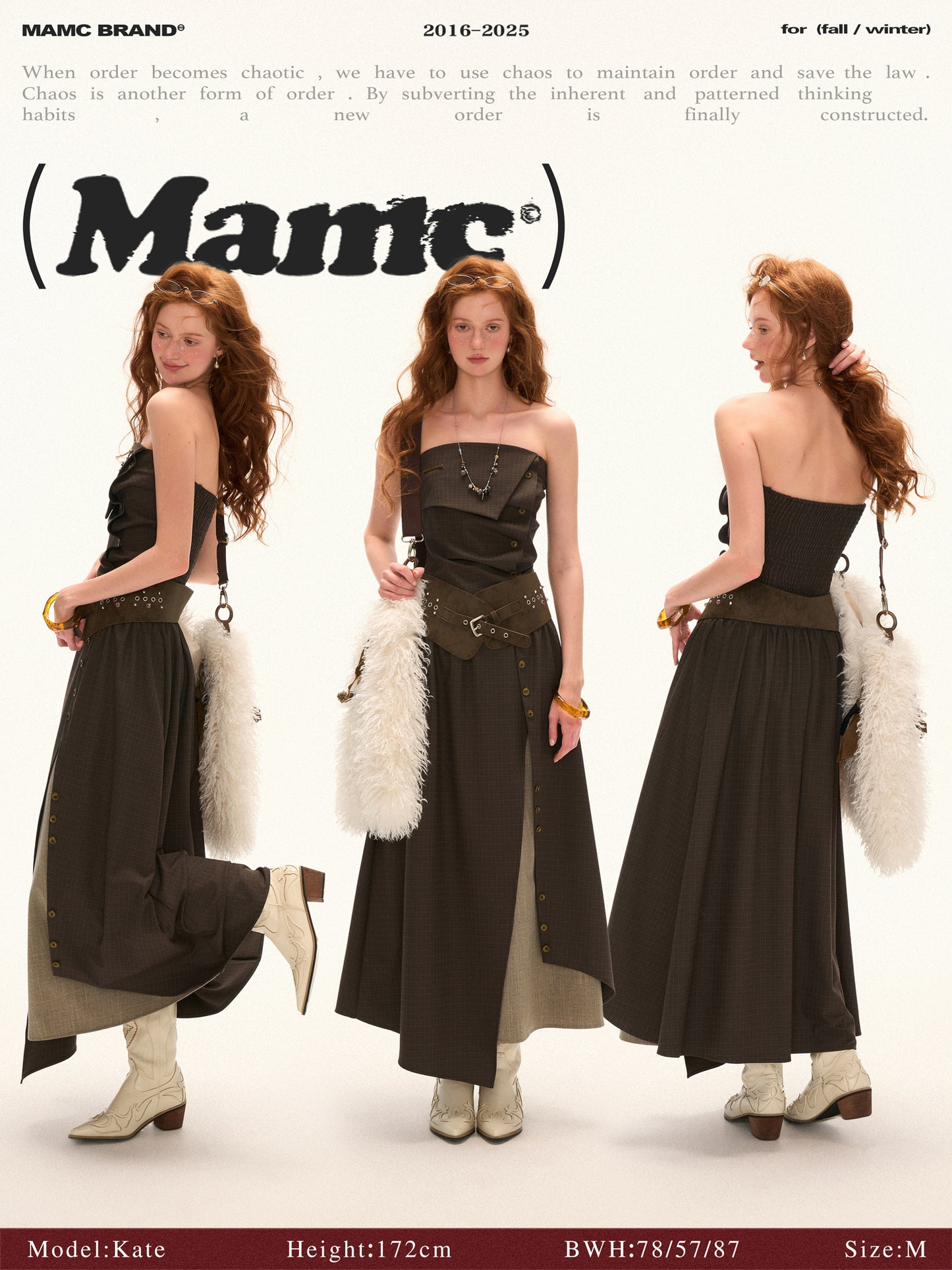 MAMC Retro Bustier Layered Dress