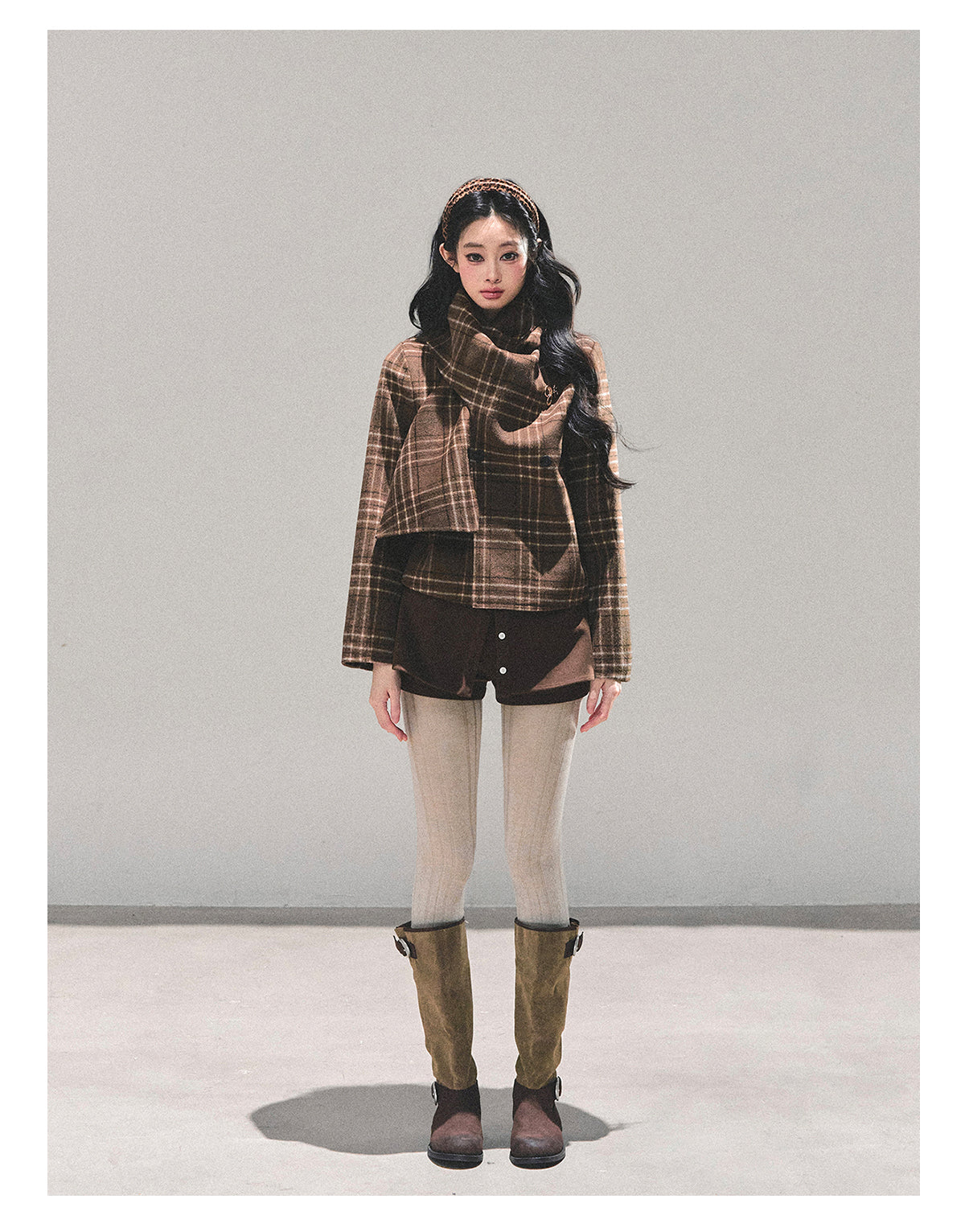 ShaoYeYan Twilight Snow Forest Wool Coat