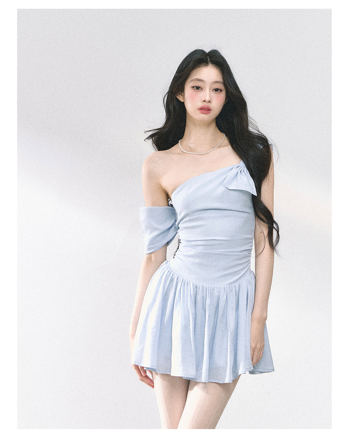 SHAOYEYAN French Off-Shoulder Bodycon Dress