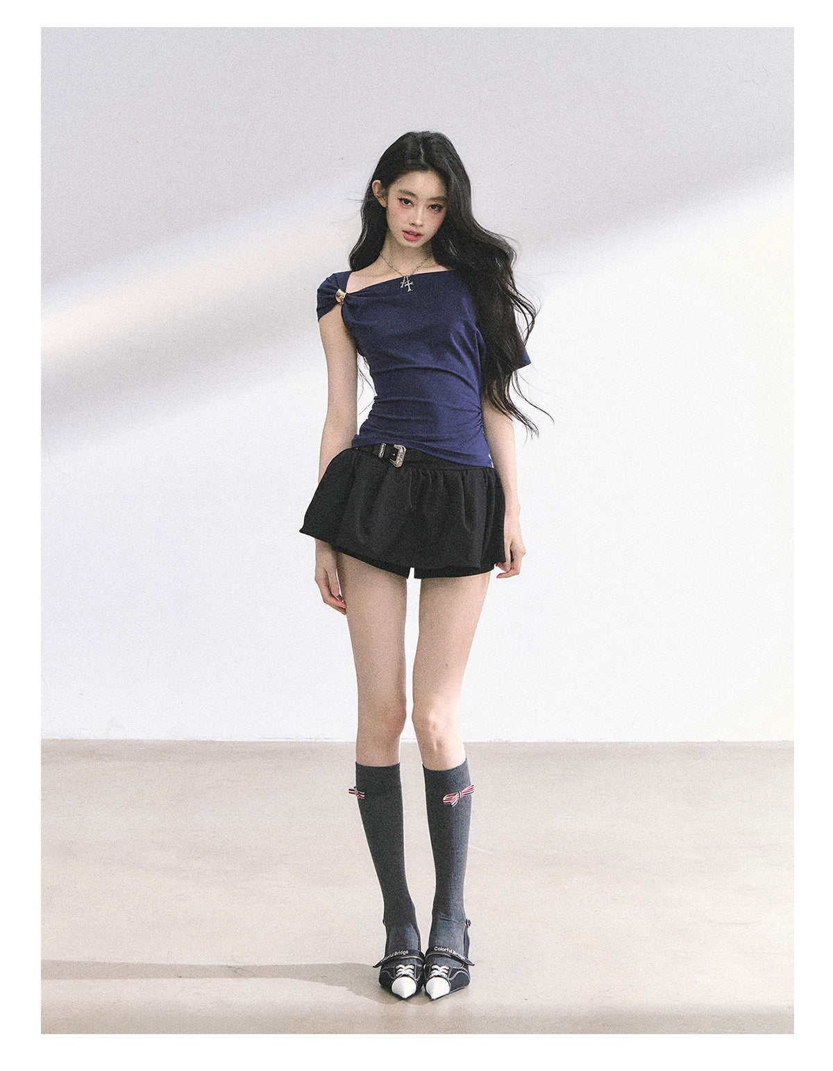 SHAOYEYAN Korean Off-Shoulder Sweetheart Top