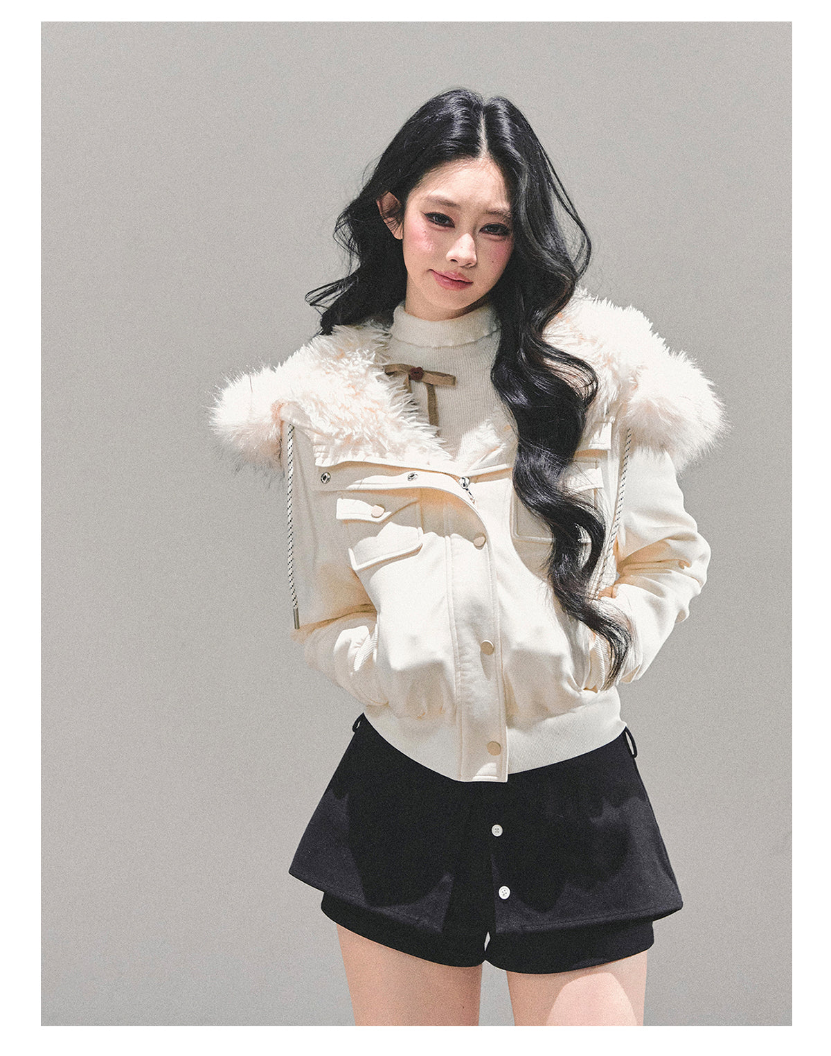 ShaoYeYan Snowflake Embrace Winter Hooded Jacket