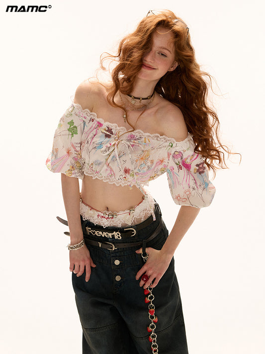 MAMC Hand-Painted Crop Top