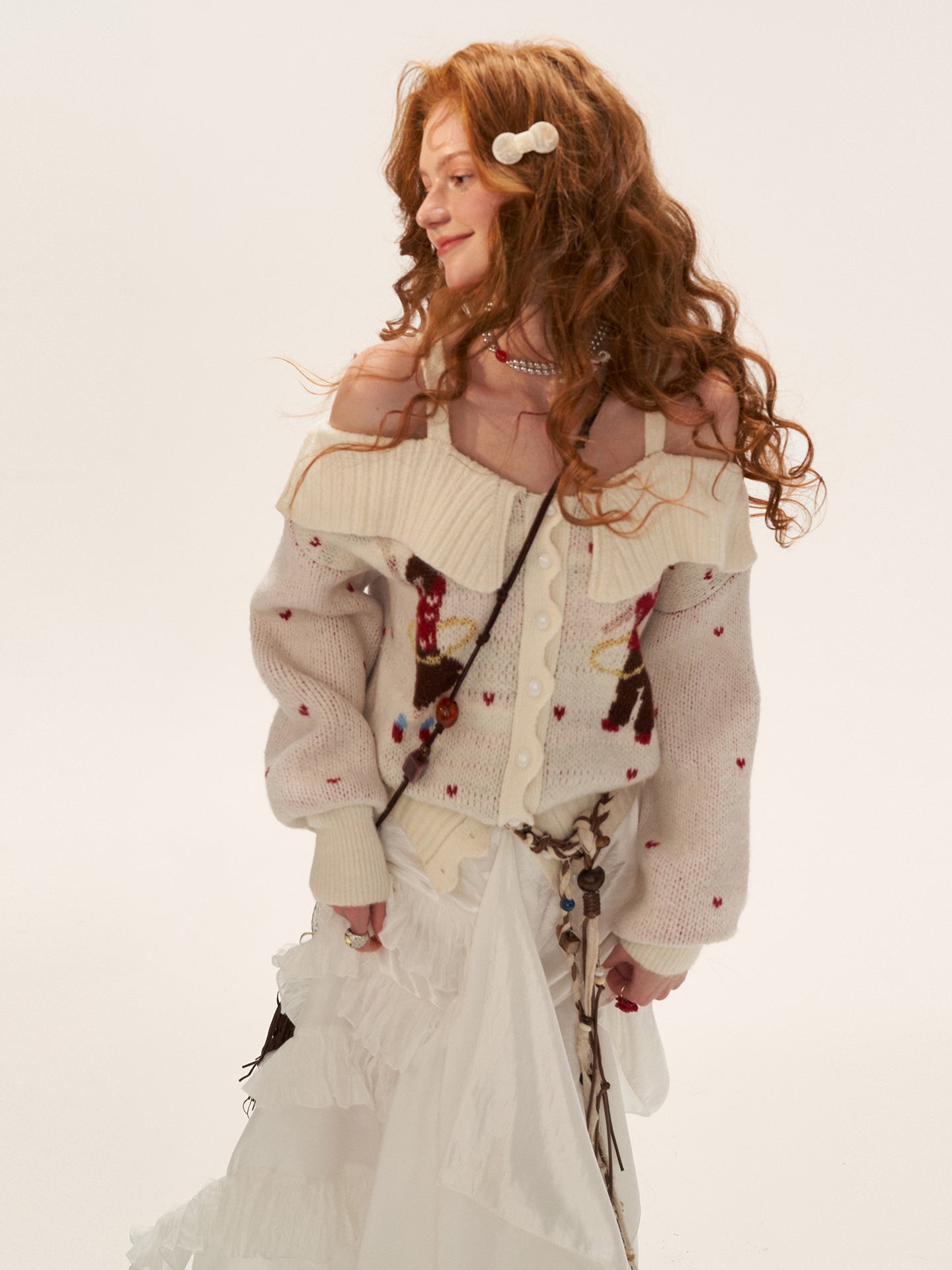 MAMC Hula Hoop Two-Way Knit Cardigan