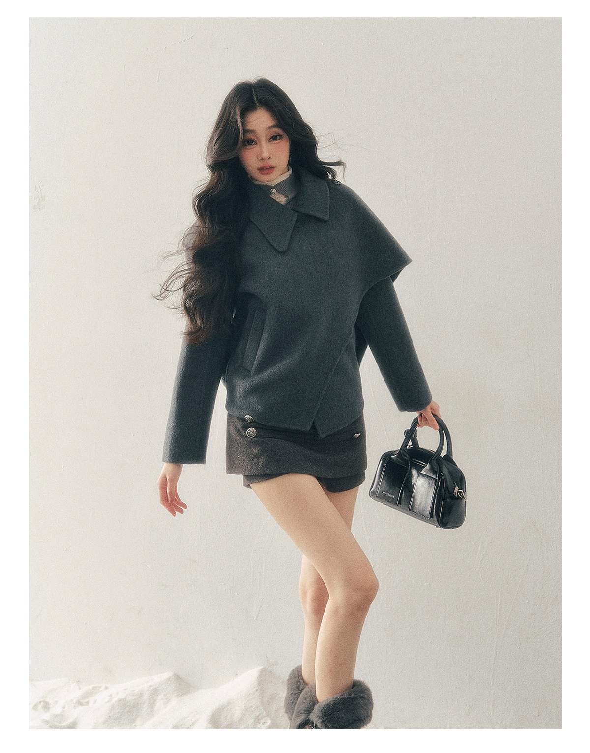 ShaoYeYan Aomalm She Hears The Snow Melt British Wool Coat