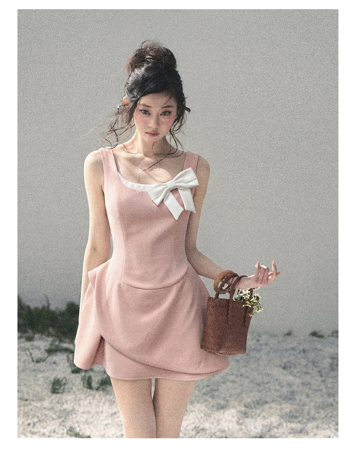 ShaoYeYan Aomalm Her Sweetness Sinks Fake Two-Layer French Dress