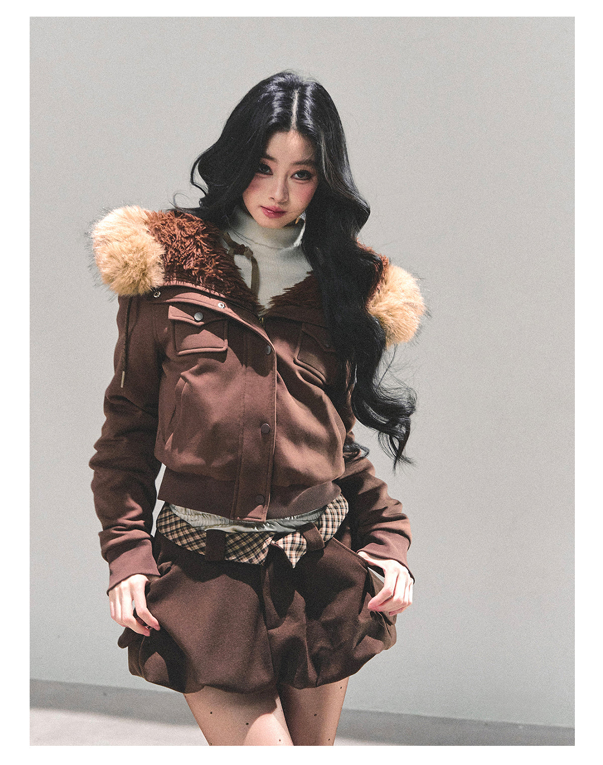 ShaoYeYan Snowflake Embrace Winter Hooded Jacket