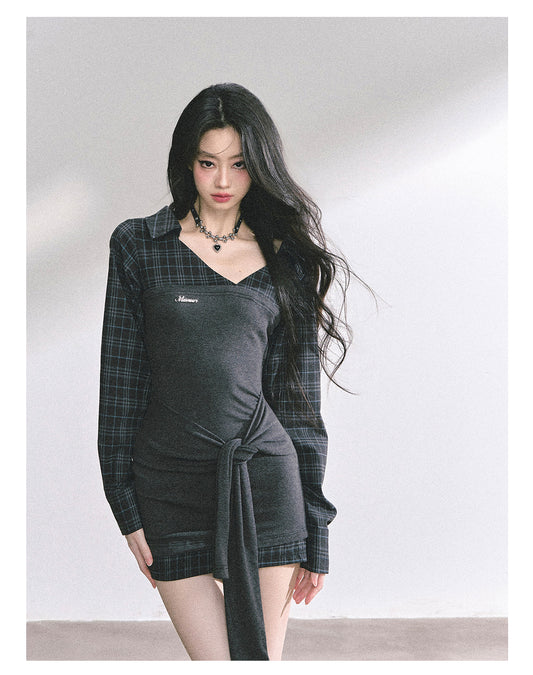 SHAOYEYAN American Style Plaid Bodycon Dress