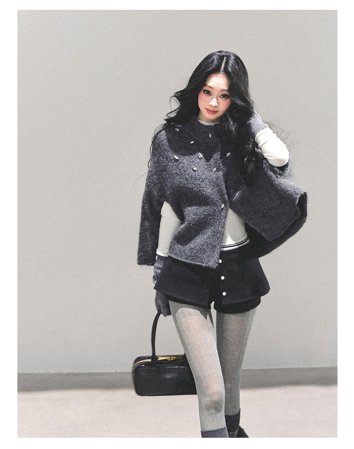 ShaoYeYan Wilderness Monologue French Knit Cape