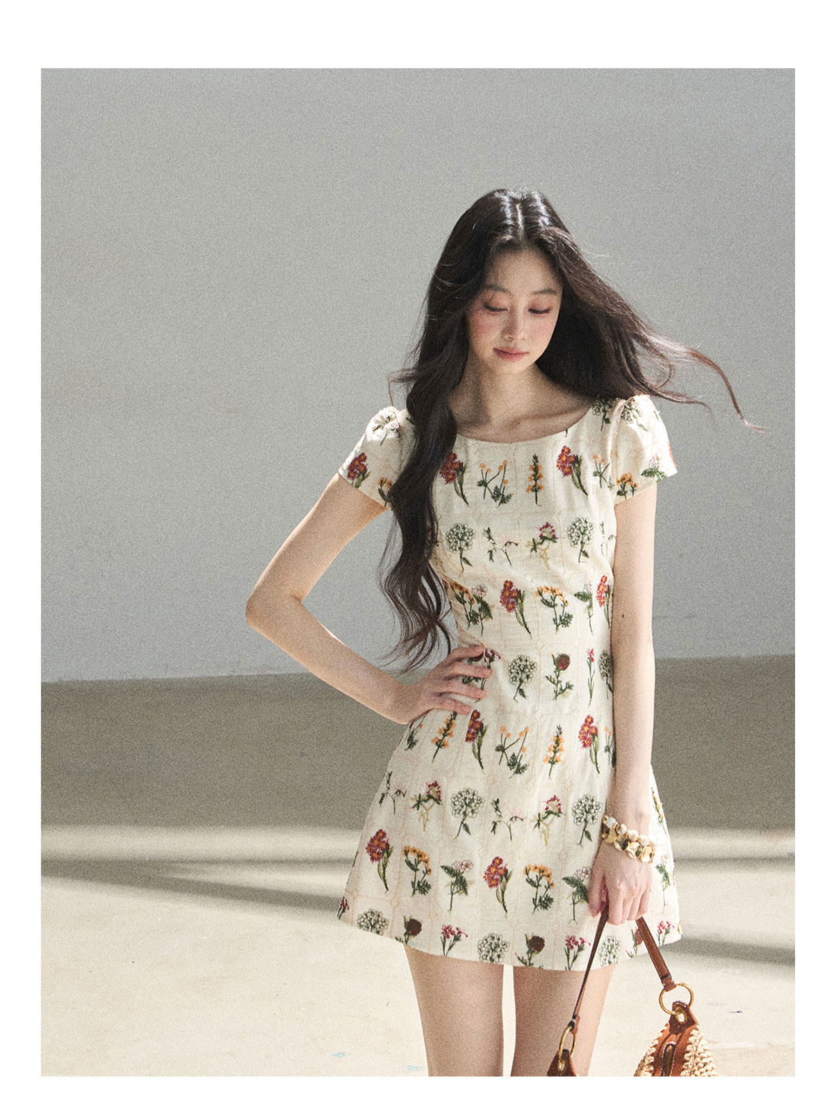 ShaoYeYan Aomalm Mountain Wilds in Bloom French Elegant Floral Dress