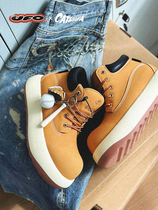Cat&Sofa x UFO Chunky Platform Chelsea Boots