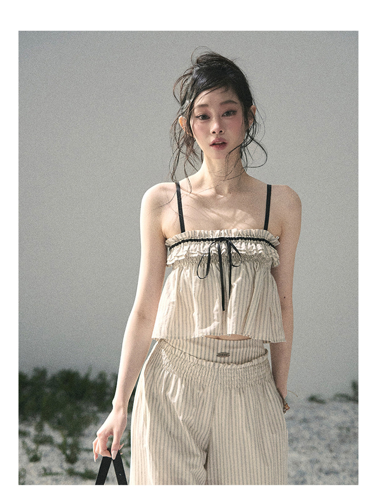 ShaoYeYan Aomalm Early Summer Weaves a Light Dream Korean Striped Set