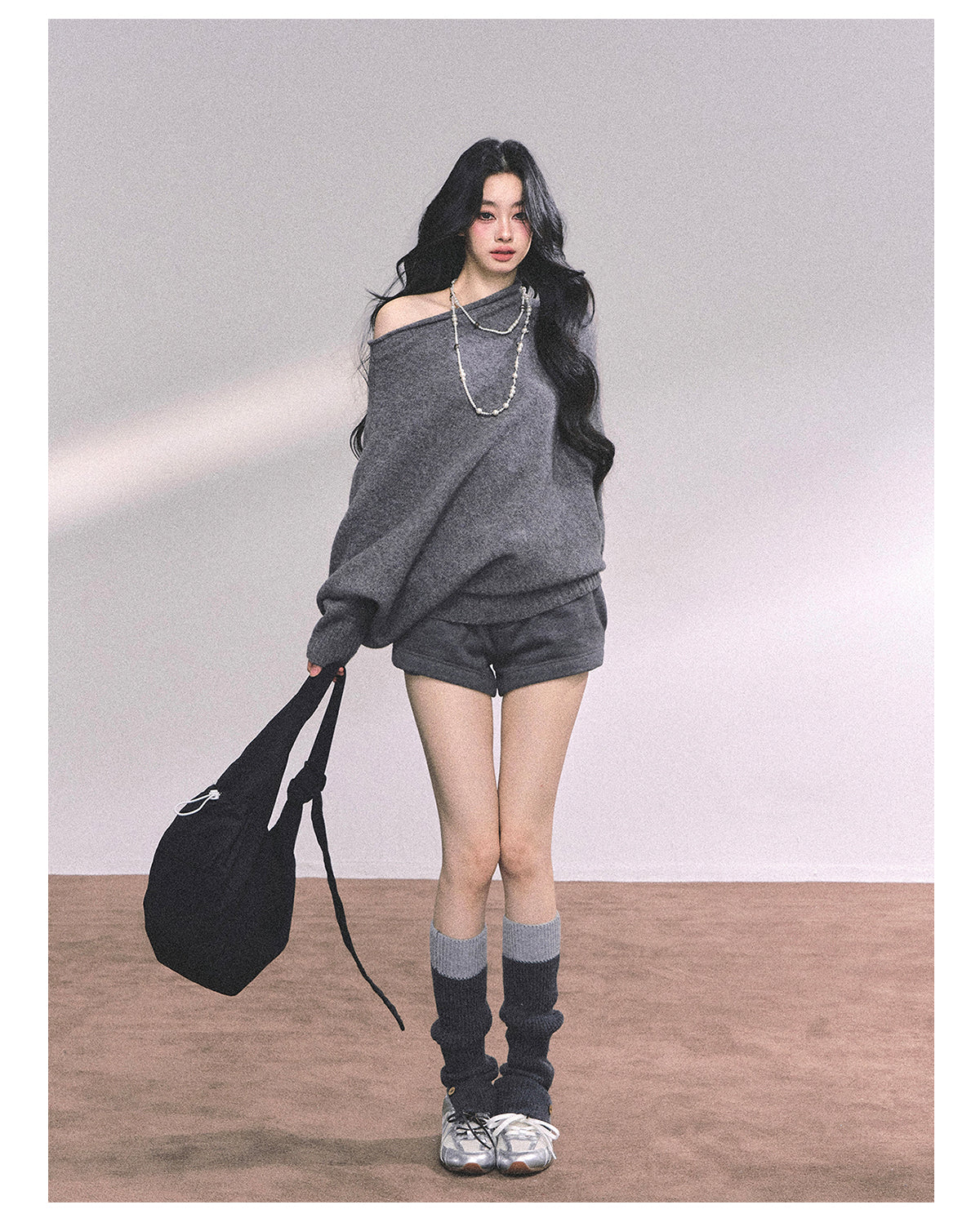 ShaoYeYan Cold Unnie Korean Off-Shoulder Sweater