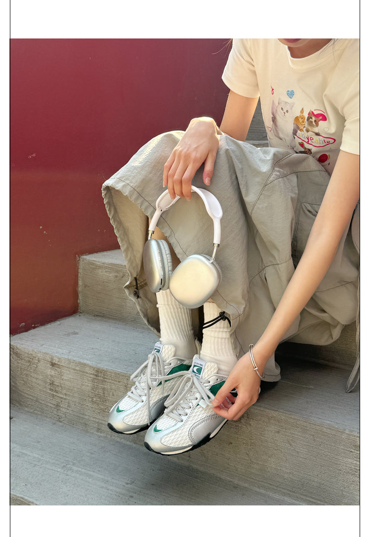 Cat&Sofa Silver-Green Fisherman Sneakers