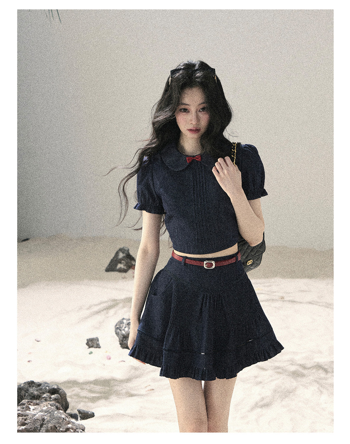 ShaoYeYan Aomalm Seaside Breeze Korean Academia Denim Set