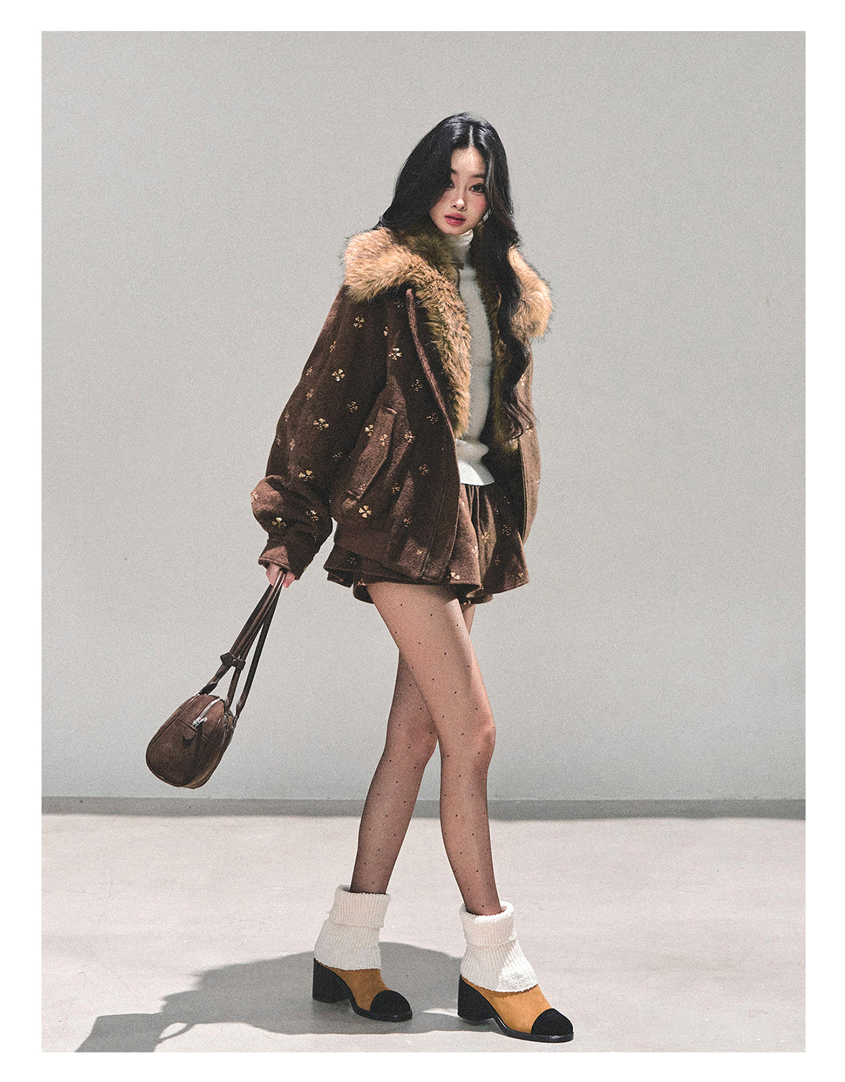 ShaoYeYan Snowfall Whispers Maillard Wool Set