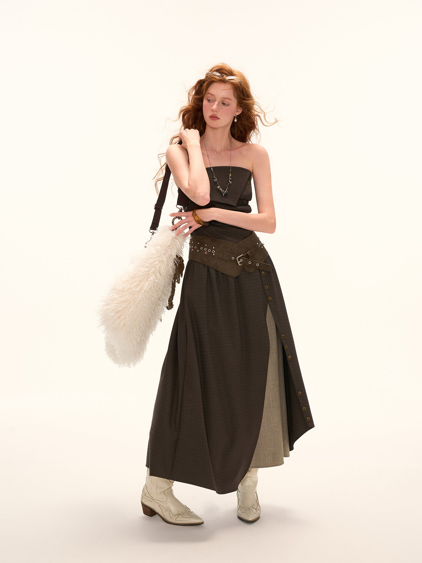 MAMC Retro Bustier Layered Dress