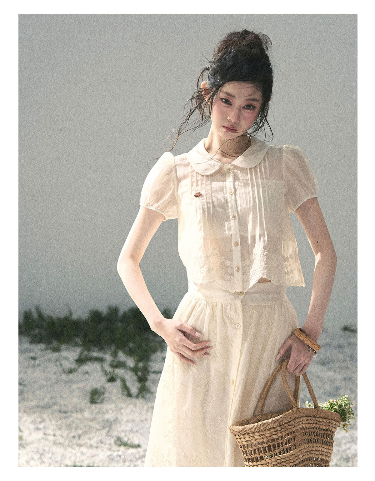 ShaoYeYan Aomalm Rain Beyond Apricot Blossom Strings French Floral Set