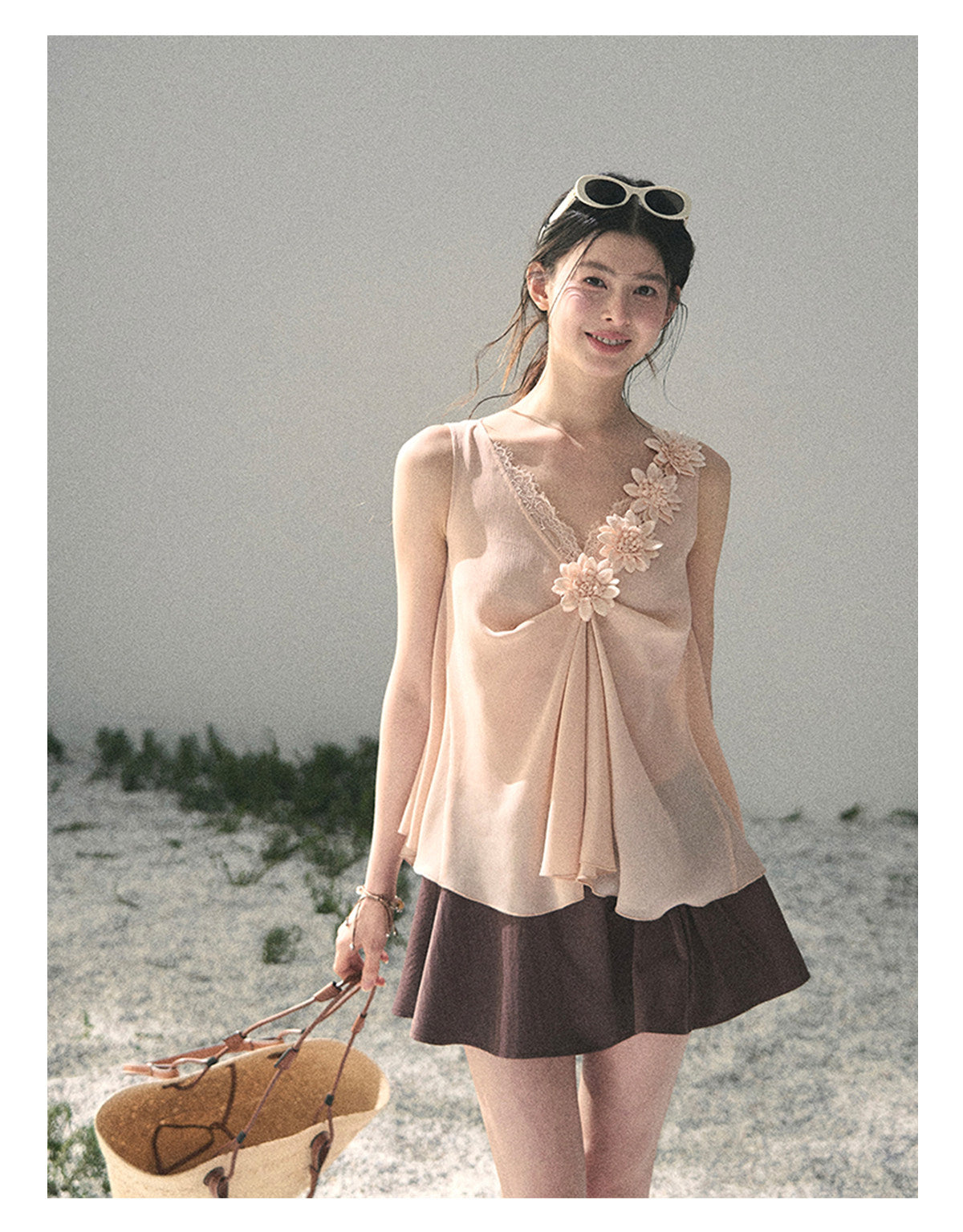 ShaoYeYan Aomalm Corridor Wind Chimes French Sweet A-Line Skirt