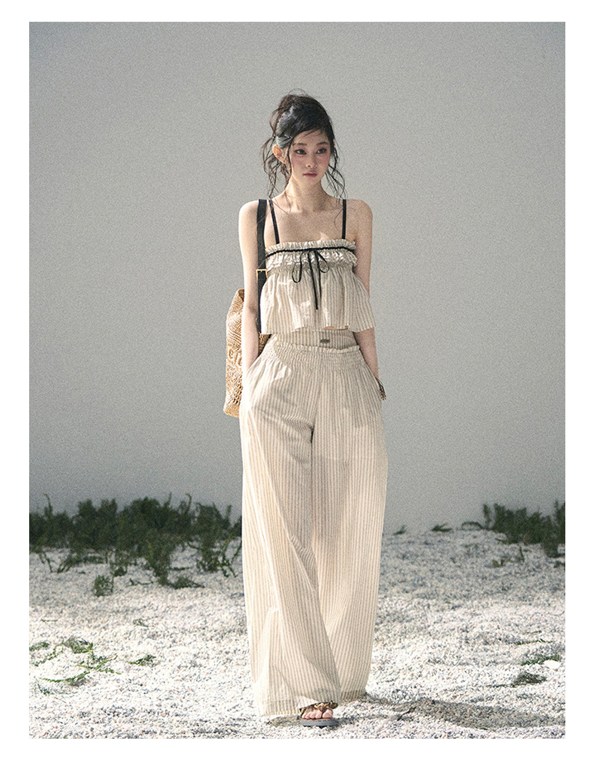 ShaoYeYan Aomalm Early Summer Weaves a Light Dream Korean Striped Set