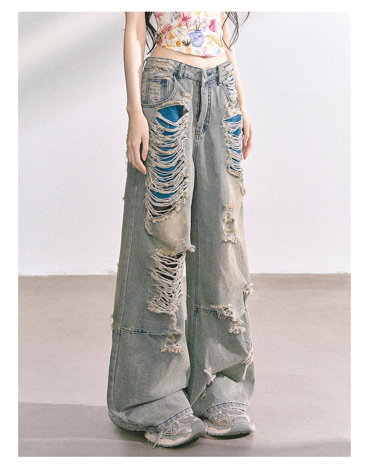 SHAOYEYAN American Streetwear Ripped Jeans