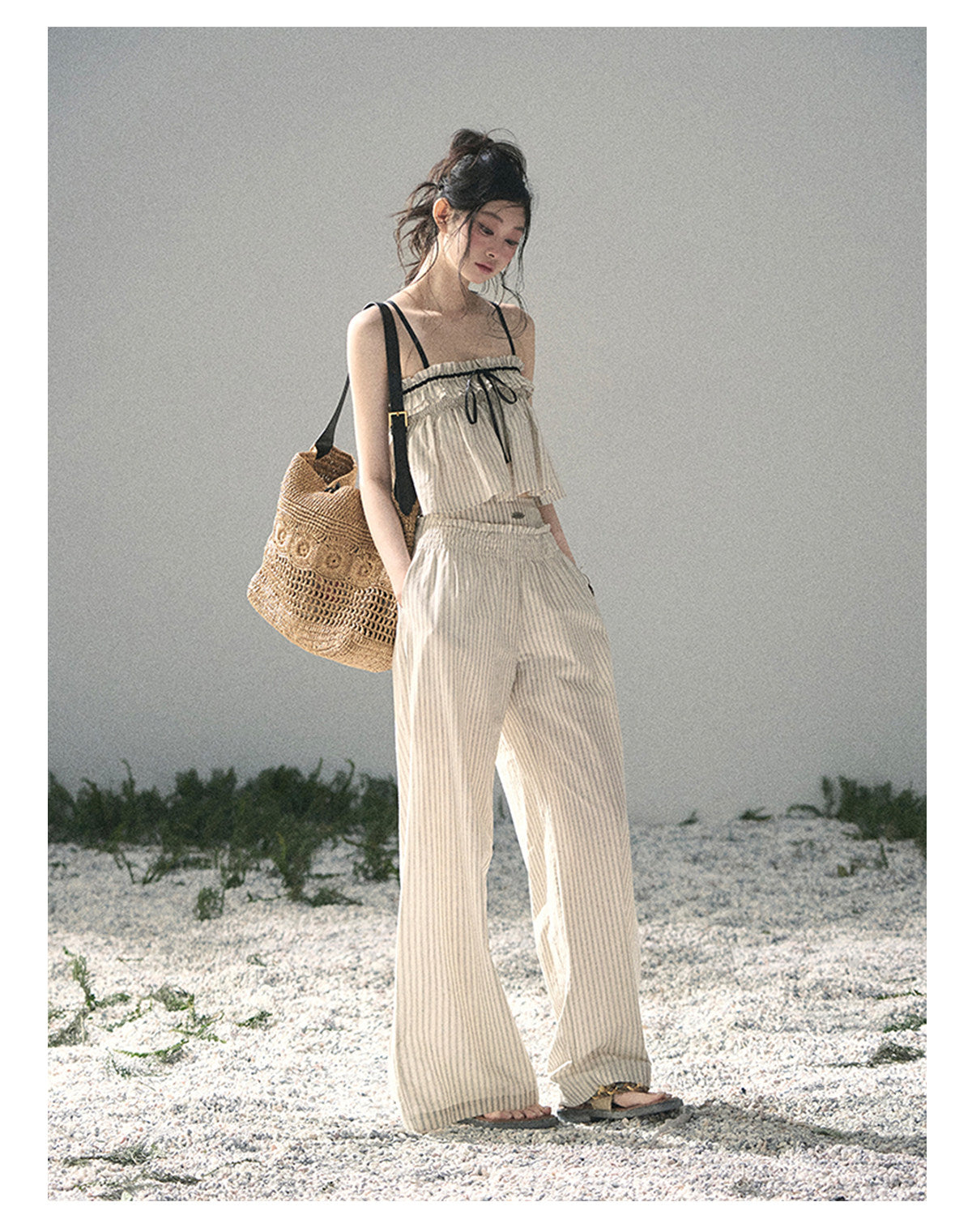 ShaoYeYan Aomalm Early Summer Weaves a Light Dream Korean Striped Set