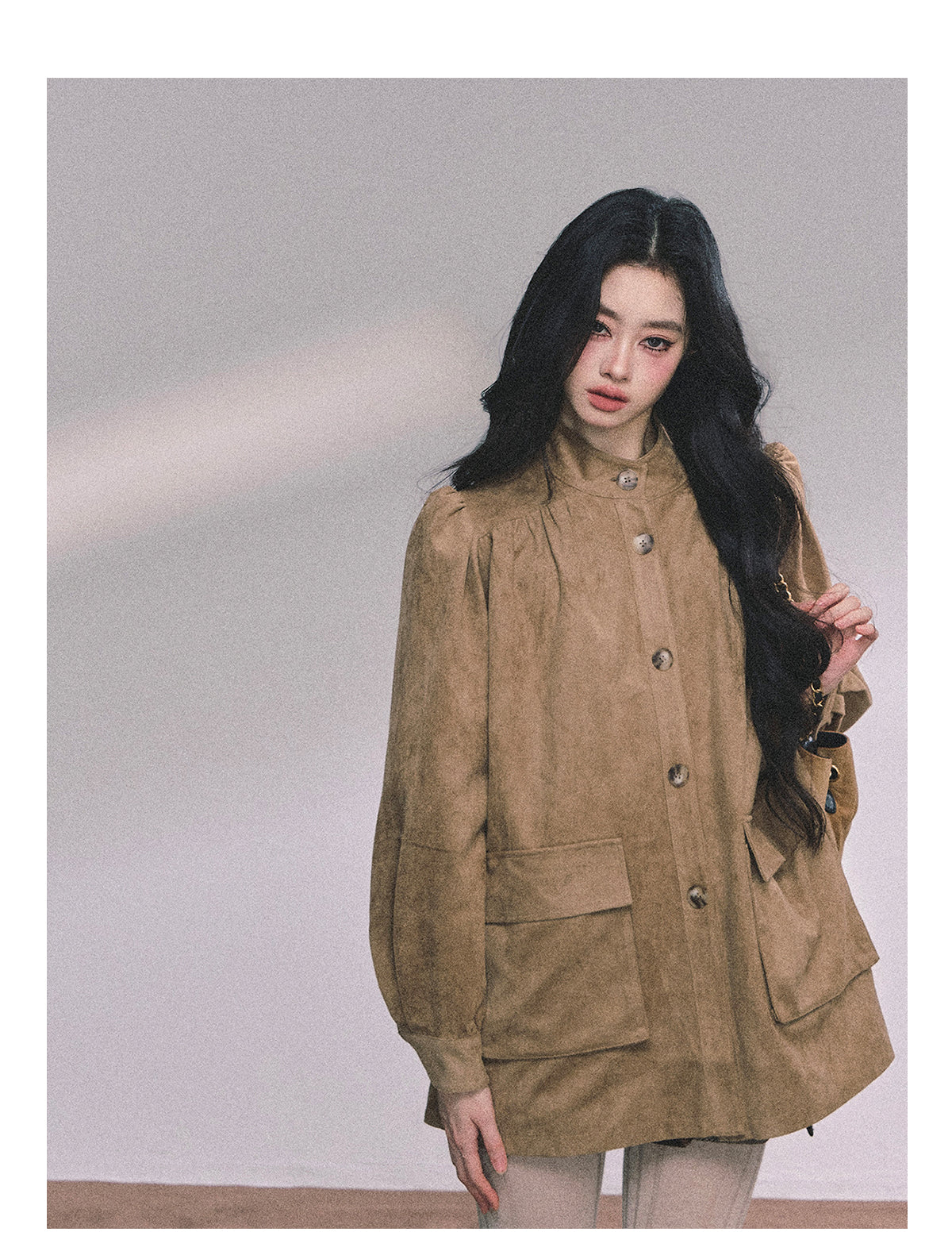 ShaoYeYan Cocoa Warm Brown Premium French Suede Blazer