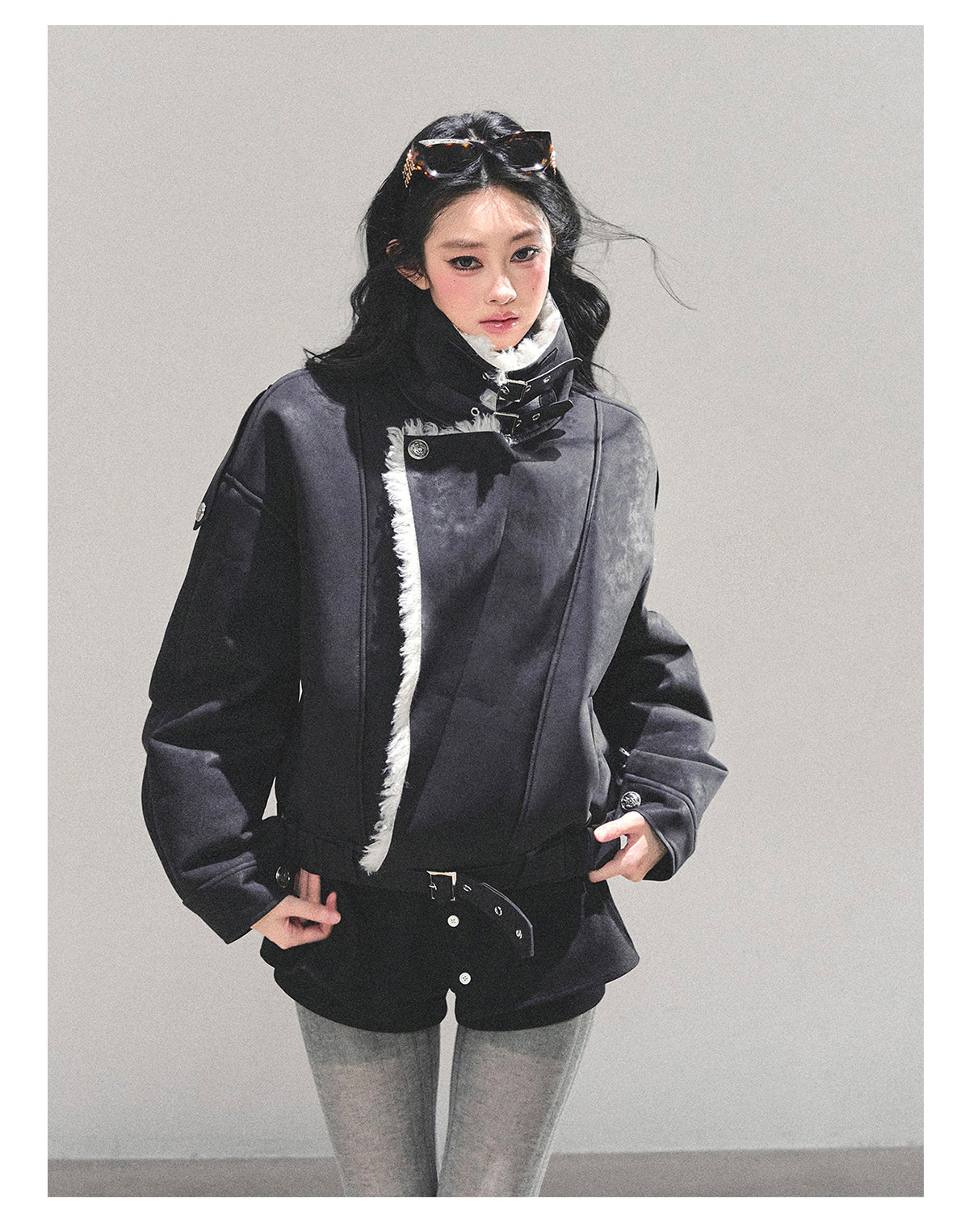 ShaoYeYan Time's Reef Fur-Trimmed Padded Coat