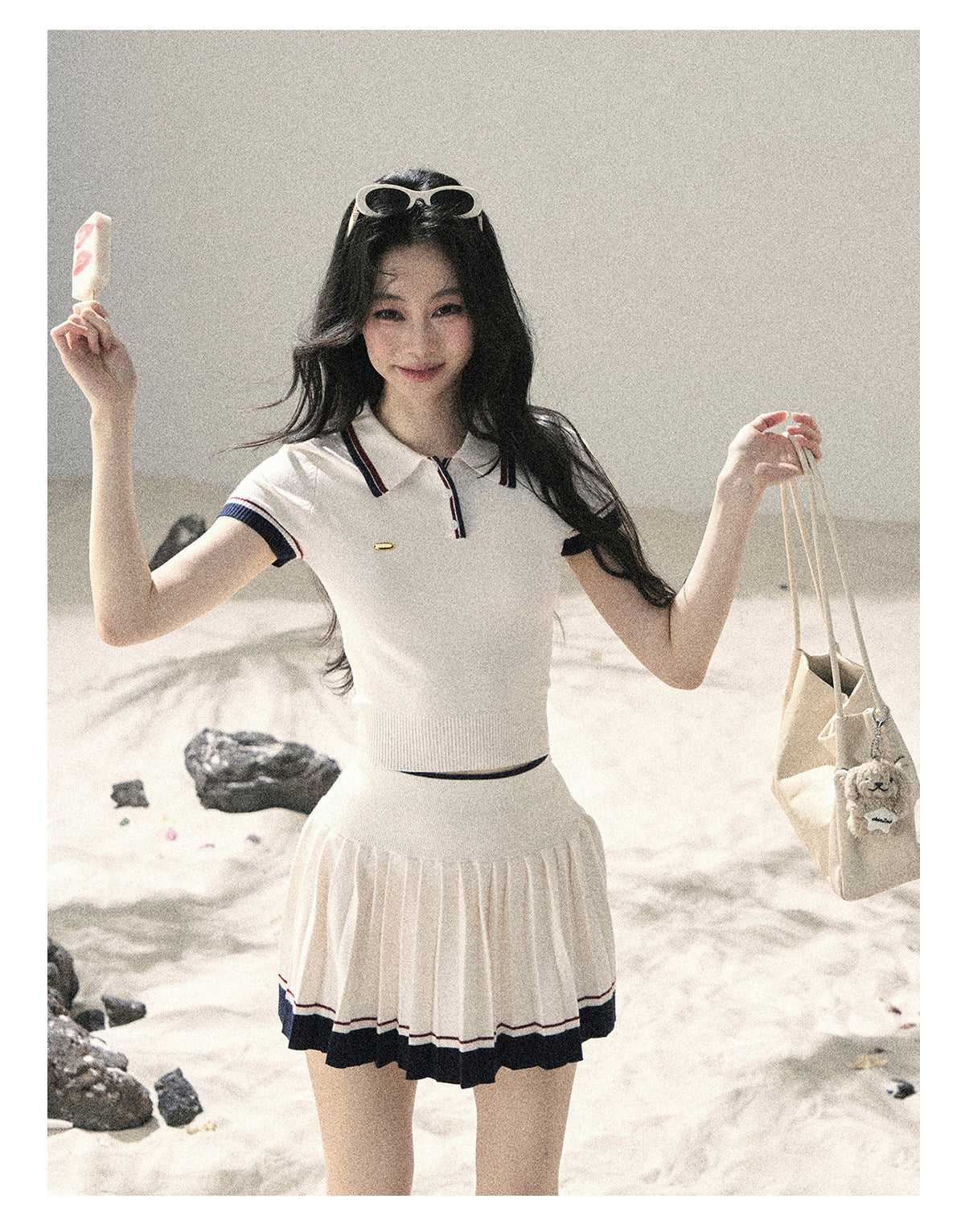 ShaoYeYan Aomalm Shattered Moonlight American Academia Knit Set
