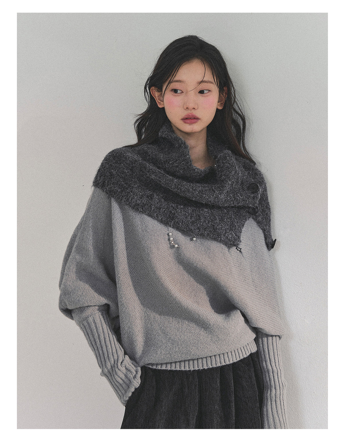 ShaoYeYan Aomalm Minimalist French Soft Style Sweater