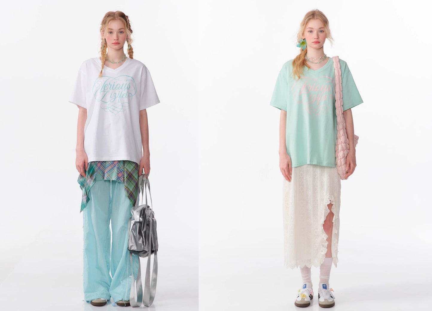 ZiziFei Vintage V-Neck Tee