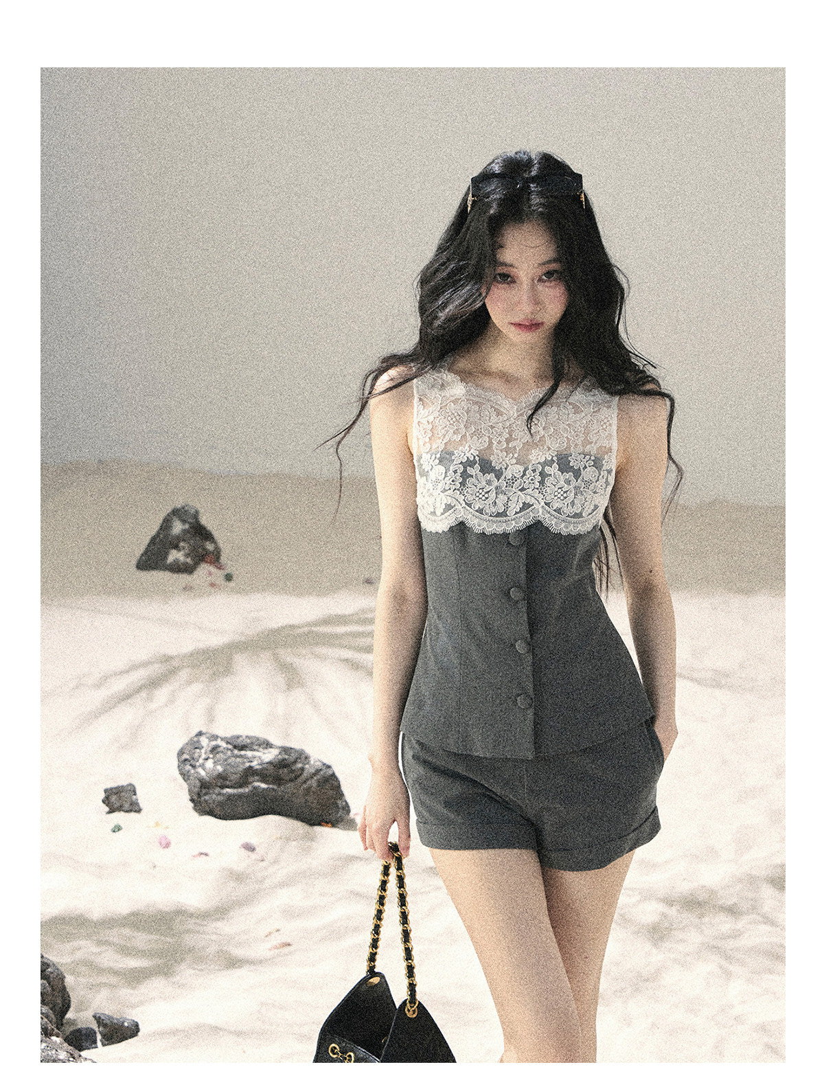 ShaoYeYan Aomalm Blossoms Seen Through Mist Premium French Lace Set