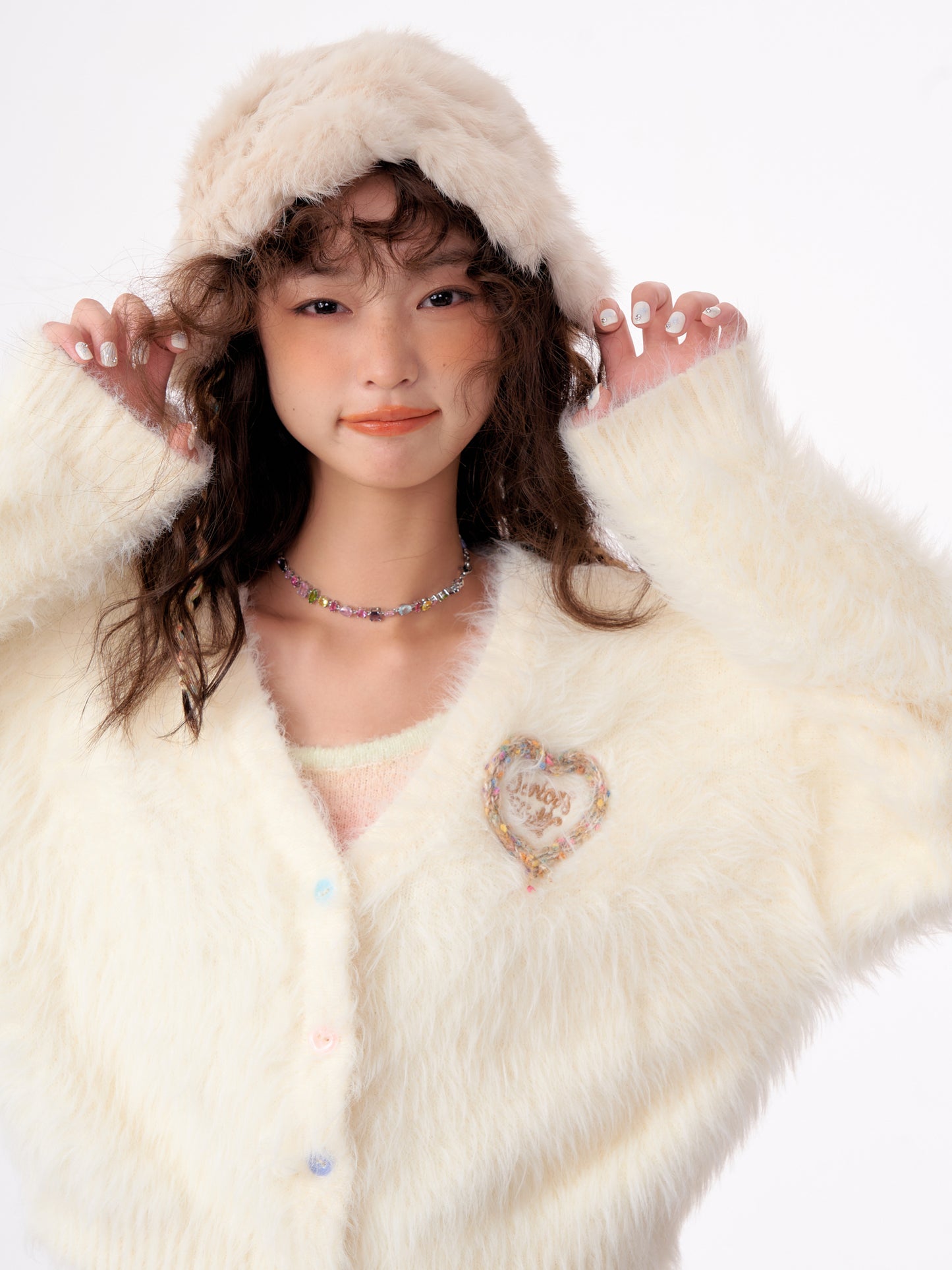 ziziFei Faux Mink Cardigan