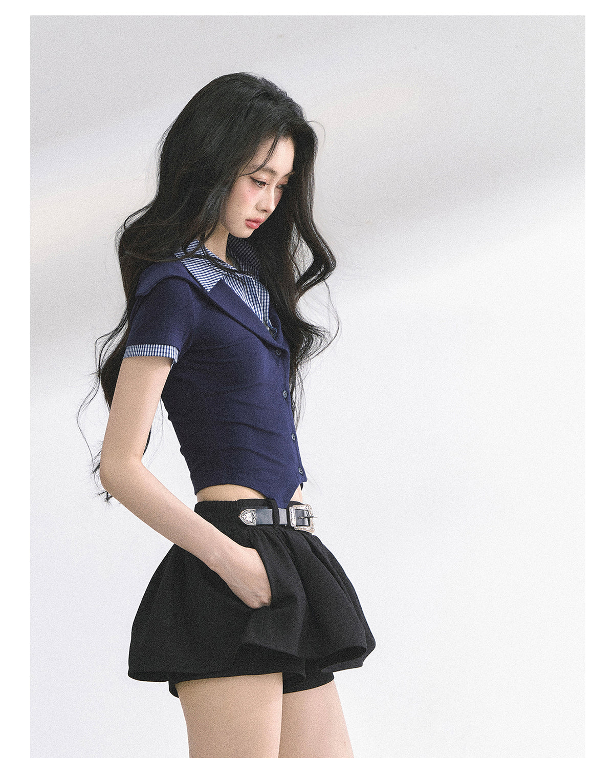 SHAOYEYAN Waist-Defining Slim Fit Top
