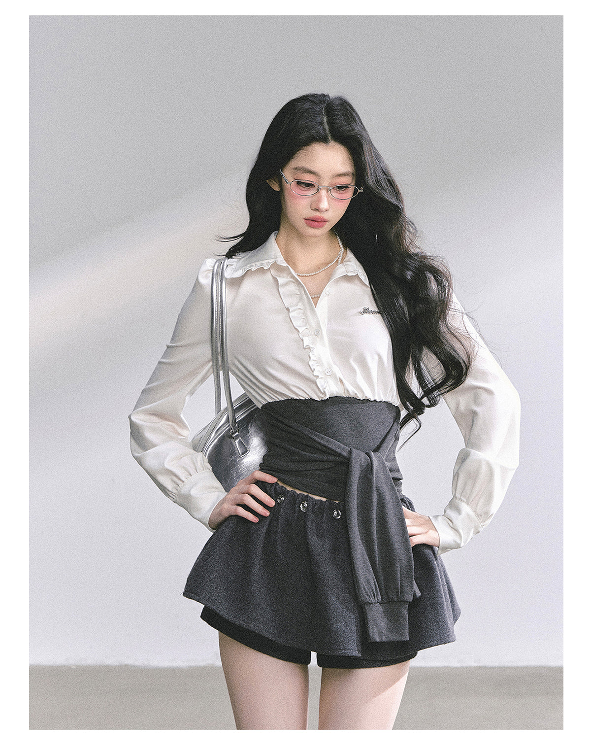 SHAOYEYAN French Inspired Ruffle Sleeve Blouse