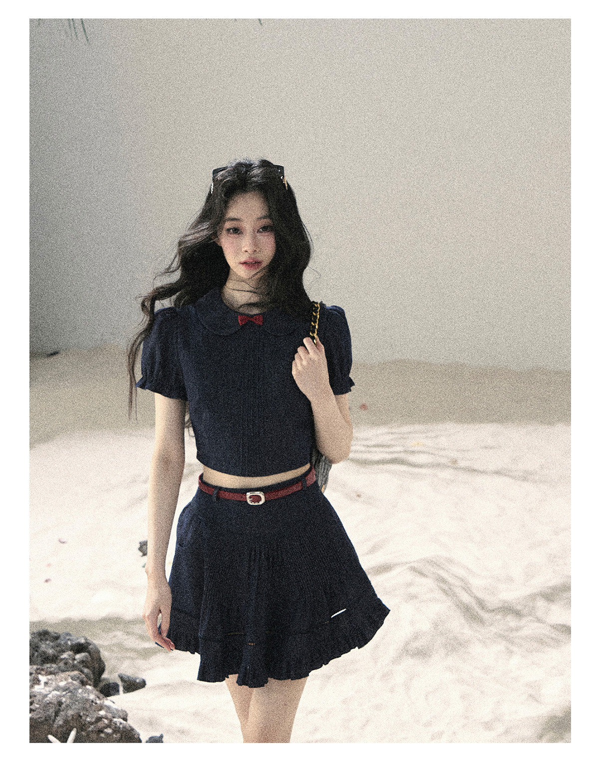 ShaoYeYan Aomalm Seaside Breeze Korean Academia Denim Set
