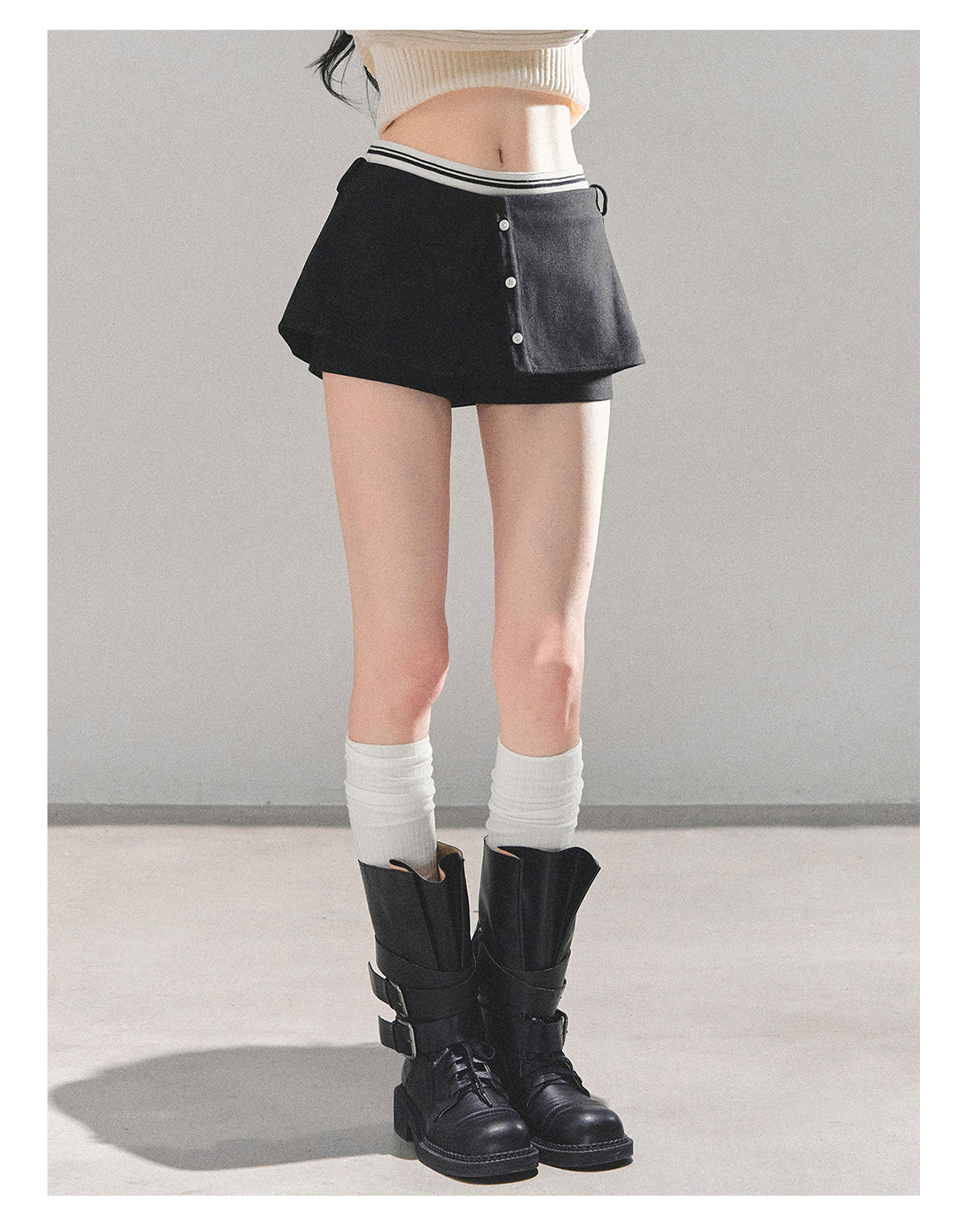 ShaoYeYan Korean Girl Vibe A-Line Skirt Pants
