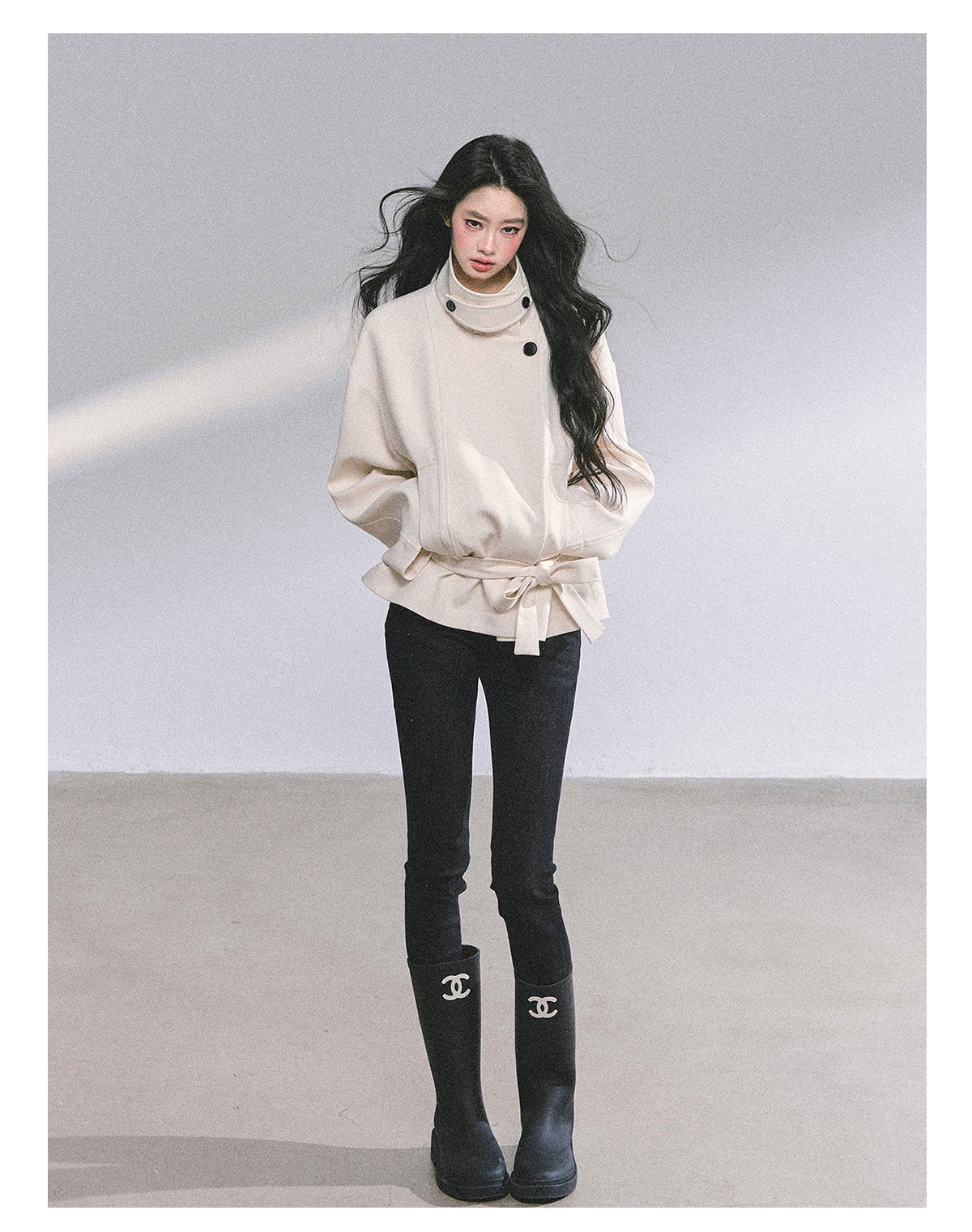 ShaoYeYan First Snow Melting Encounter French Style Stand Collar Coat