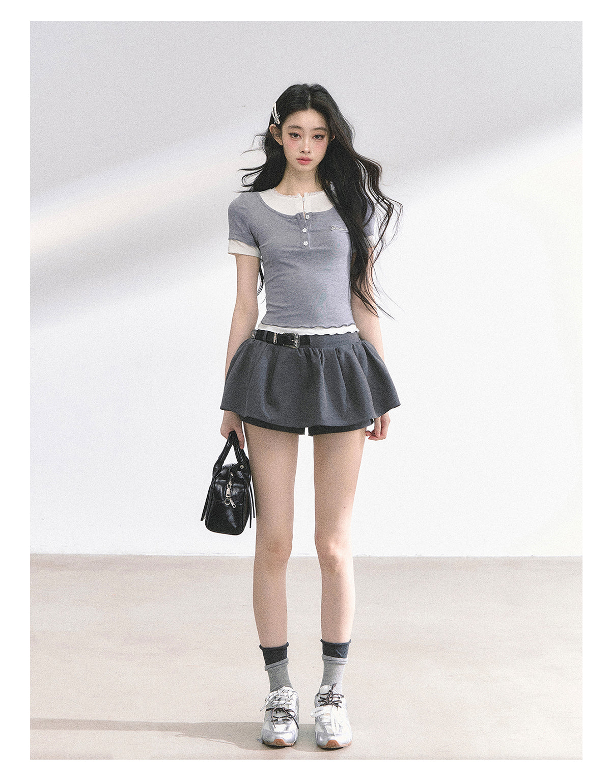 SHAOYEYAN Liliana Fake Two-Piece Lace T-Shirt