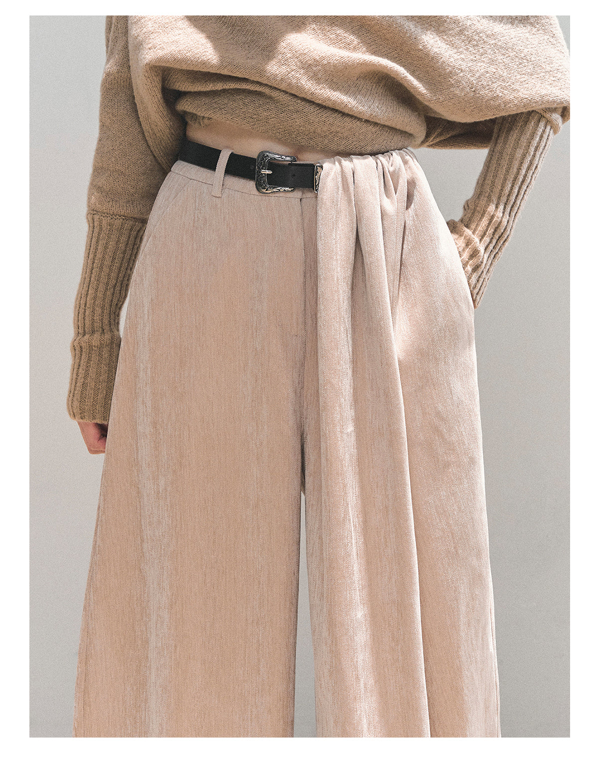 ShaoYeYan Sunset & Glance Wide-Leg Pants
