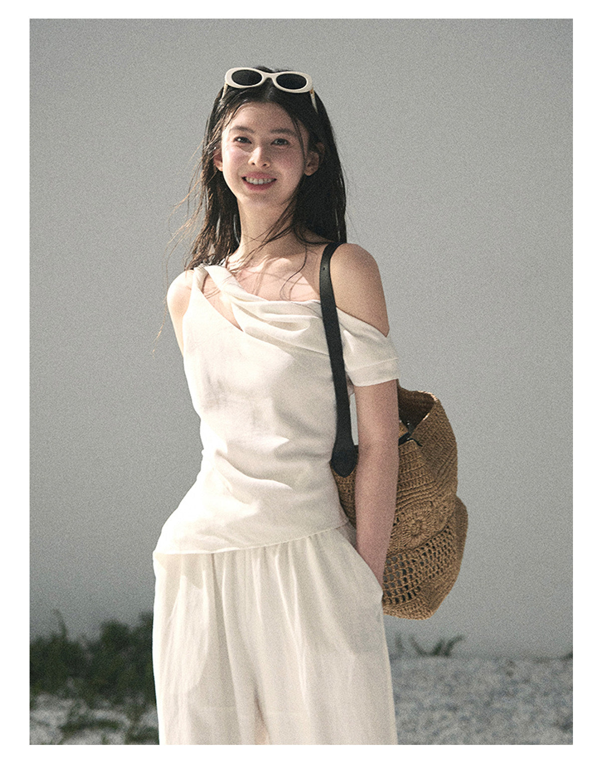 ShaoYeYan Aomalm Clouds Fall on Shoulder Minimalist Casual Set