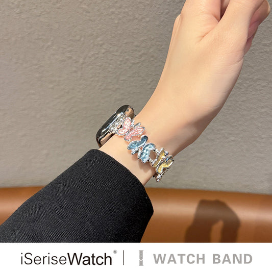 Butterfly Beaded Elastic Band for Apple Watch